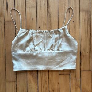 champagne satin Zara tank size medium